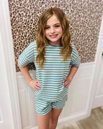 Hayden Girls Striped 2 Piece Short Set