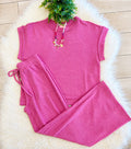 Women’s Zenana Cute Cotton Set In Rose