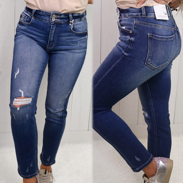 High Rise Straight Leg Kancan Jeans