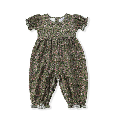 Swoon Baby Brand Green Floral Onesie - Mini Mee Boutique