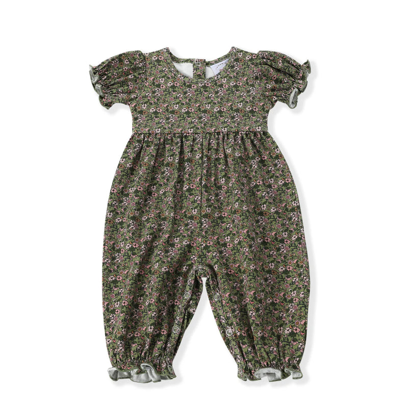 Swoon Baby Brand Green Floral Onesie - Mini Mee Boutique