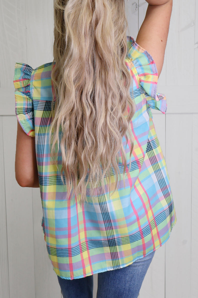 Spring Plaid Top