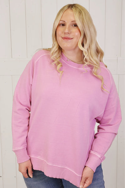 Zenana Pink Crewneck