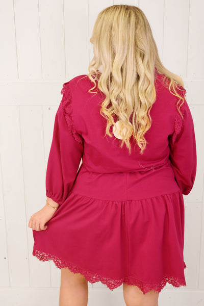 Ruffle Wine Dress