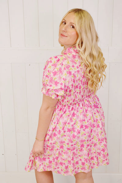 Women's Pink Flower Dress