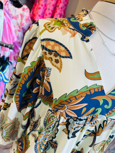 Umgee Cream Floral dress