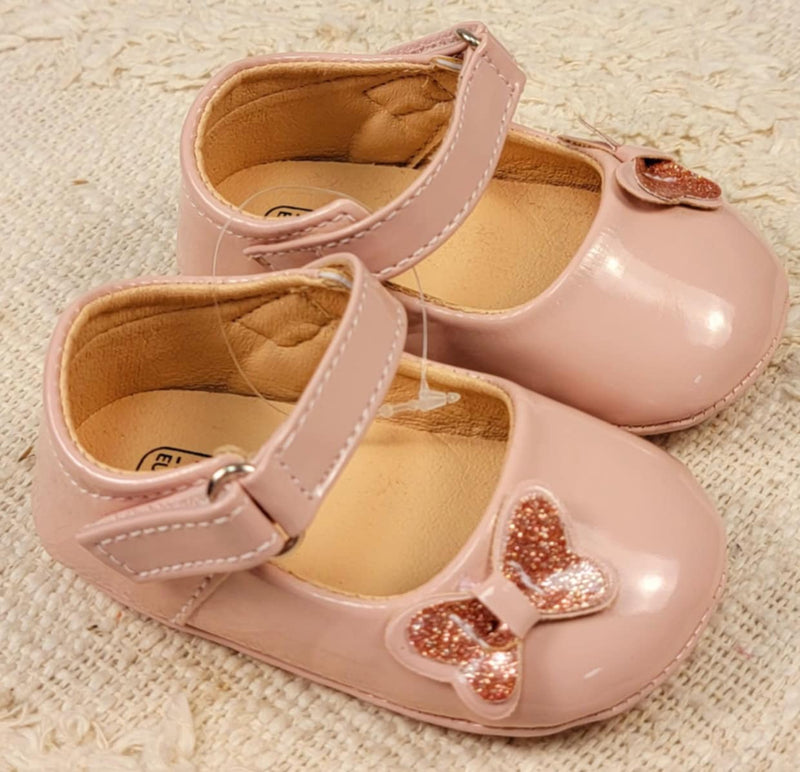 Toddler Light Pink Butterfly Strap On Shoe