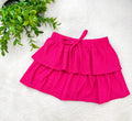 Girl’s Hot Pink Embroidered Eyelet Tiered Ruffle Skort