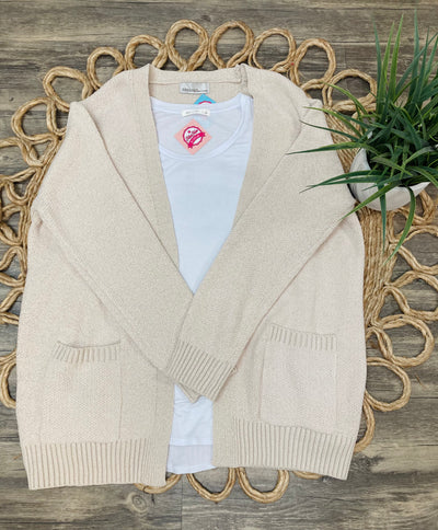 Tan Cardigan - Mini Mee Boutique