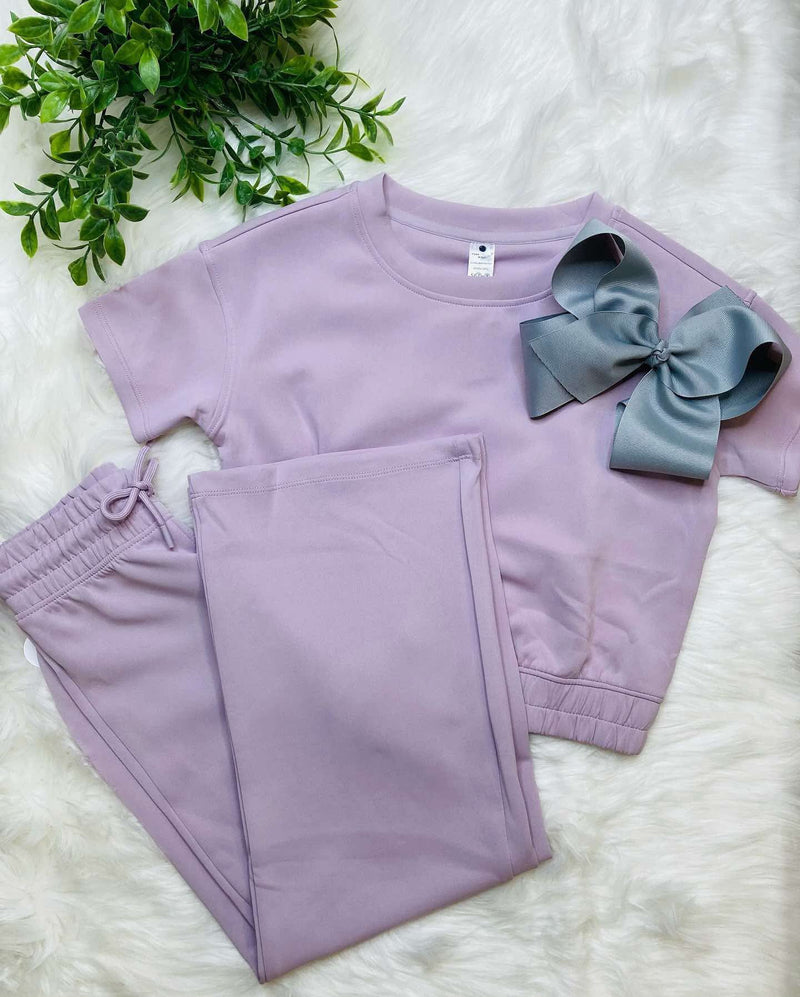 Girls Yogalicious Purple 2 Piece Set