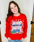 Women’s Christmas Story Books Crewneck Sweater Pullover