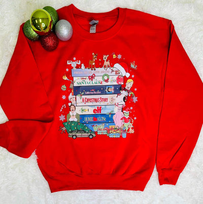 Women’s Christmas Story Books Crewneck Sweater Pullover