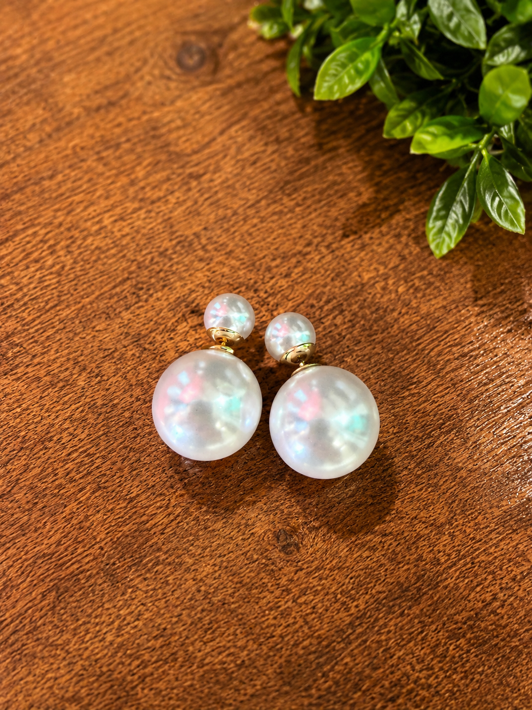 Double Pearl Elegance Earrings