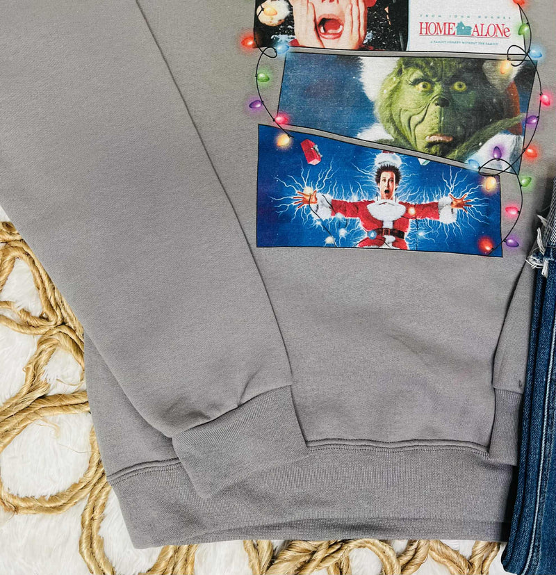 Women’s Christmas Movie Crewneck Sweater Pullover