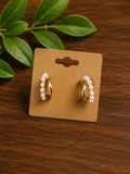 Pearl Bloom Hoops Earrings