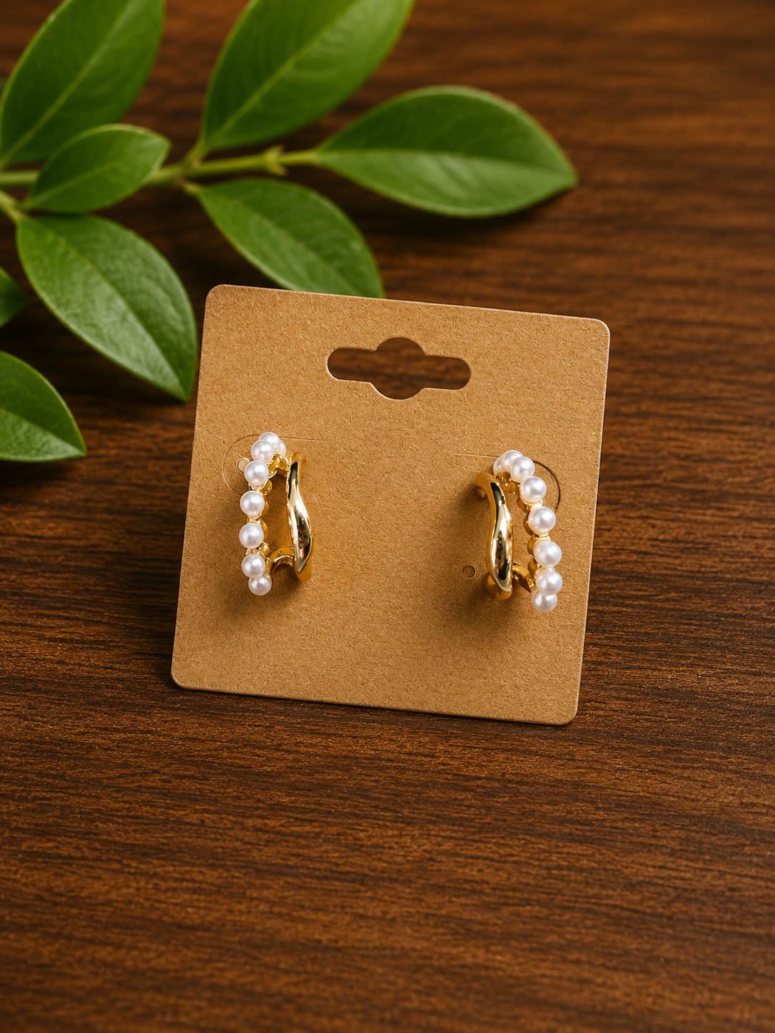 Pearl Bloom Hoops Earrings