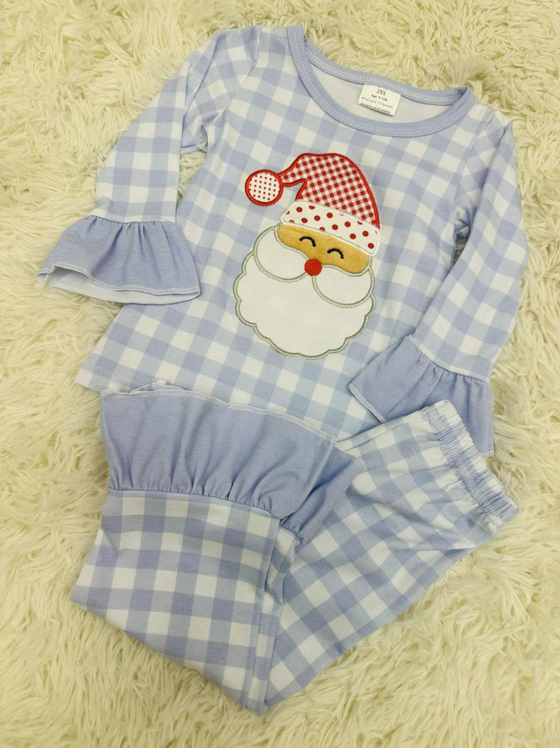 Girl’s Santa Gingham set