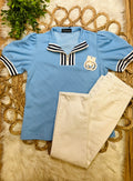 Women’s Evermmee Blue Collar Puff Sleeve Top