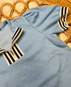 Women’s Evermmee Blue Collar Puff Sleeve Top