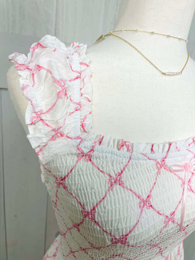 Pink Bow Maxi Dress