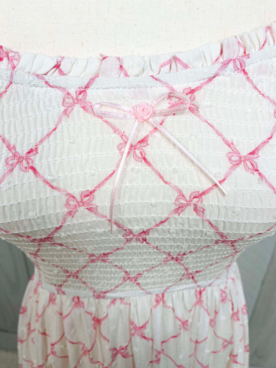 Pink Bow Maxi Dress