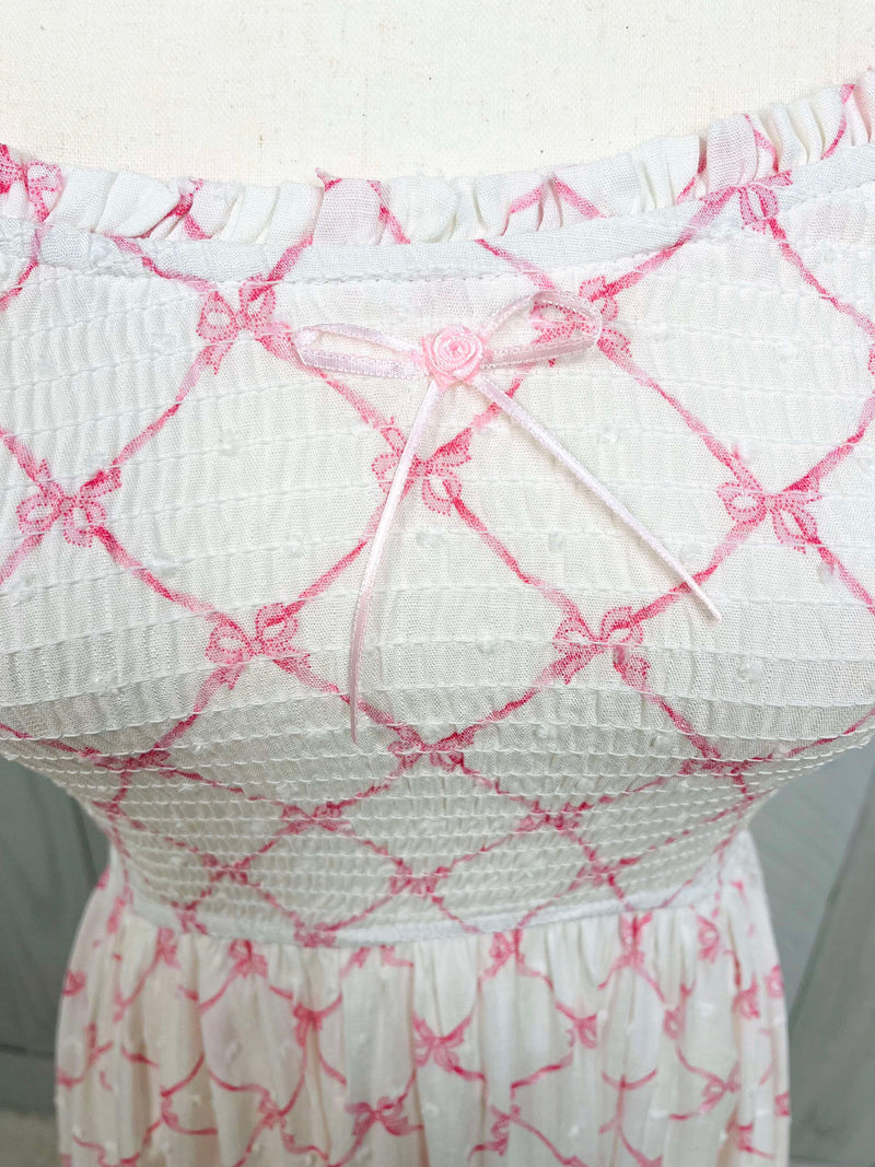 Pink Bow Maxi Dress
