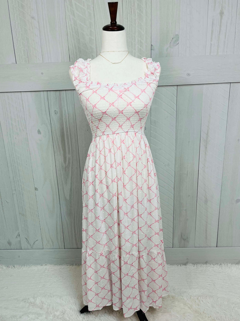 Pink Bow Maxi Dress