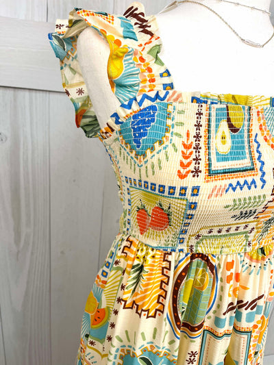 Summer Sweetness Fruit Midi Dress