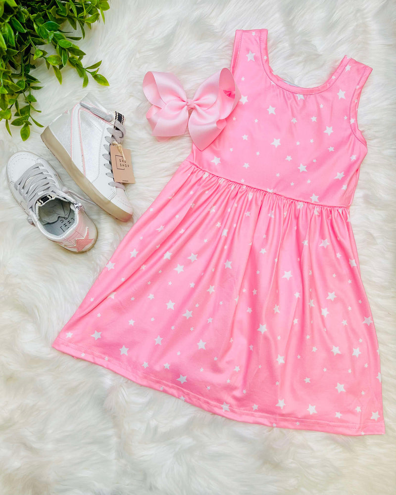 Girls Star Print Fun Dress