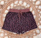 Women’s Collared Cheetah Print Short Set