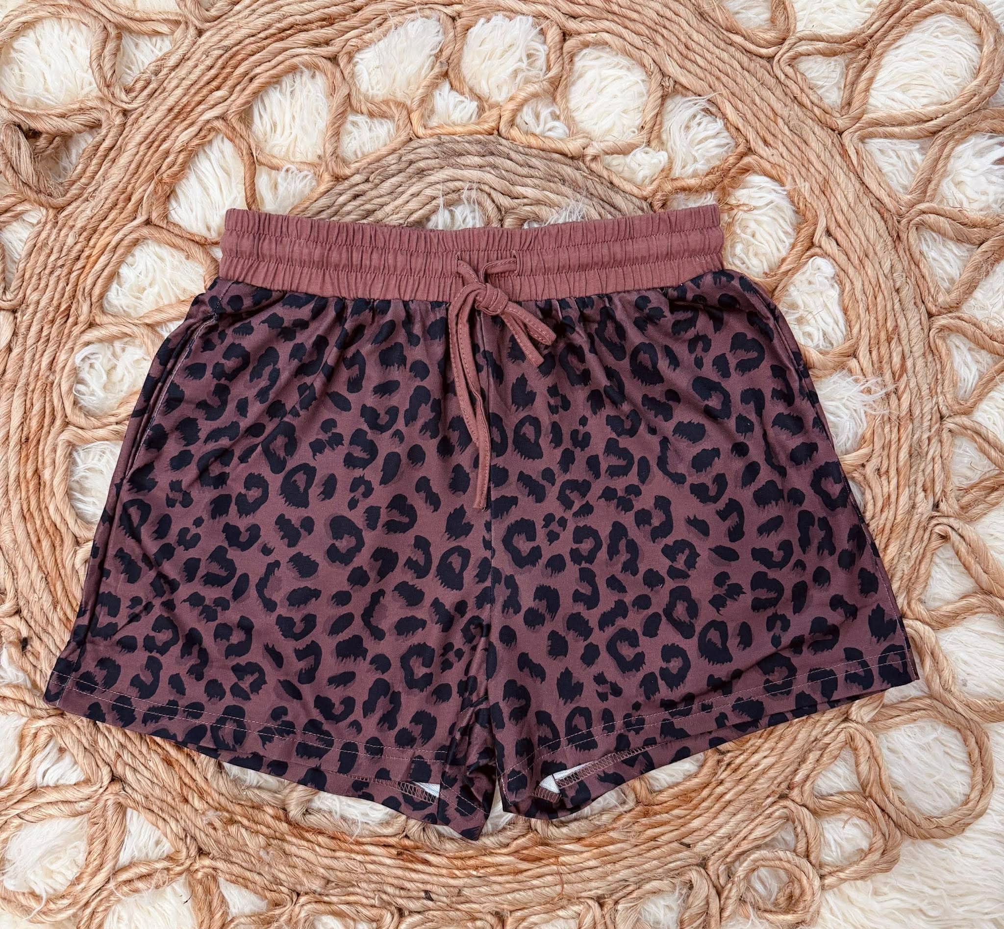 Women’s Collared Cheetah Print Short Set