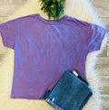 Women’s Zenana Lavender Acid-wash Top Basic