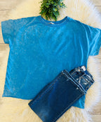 Women’s Zenana Acid-Wash Deep Sky Top Basic