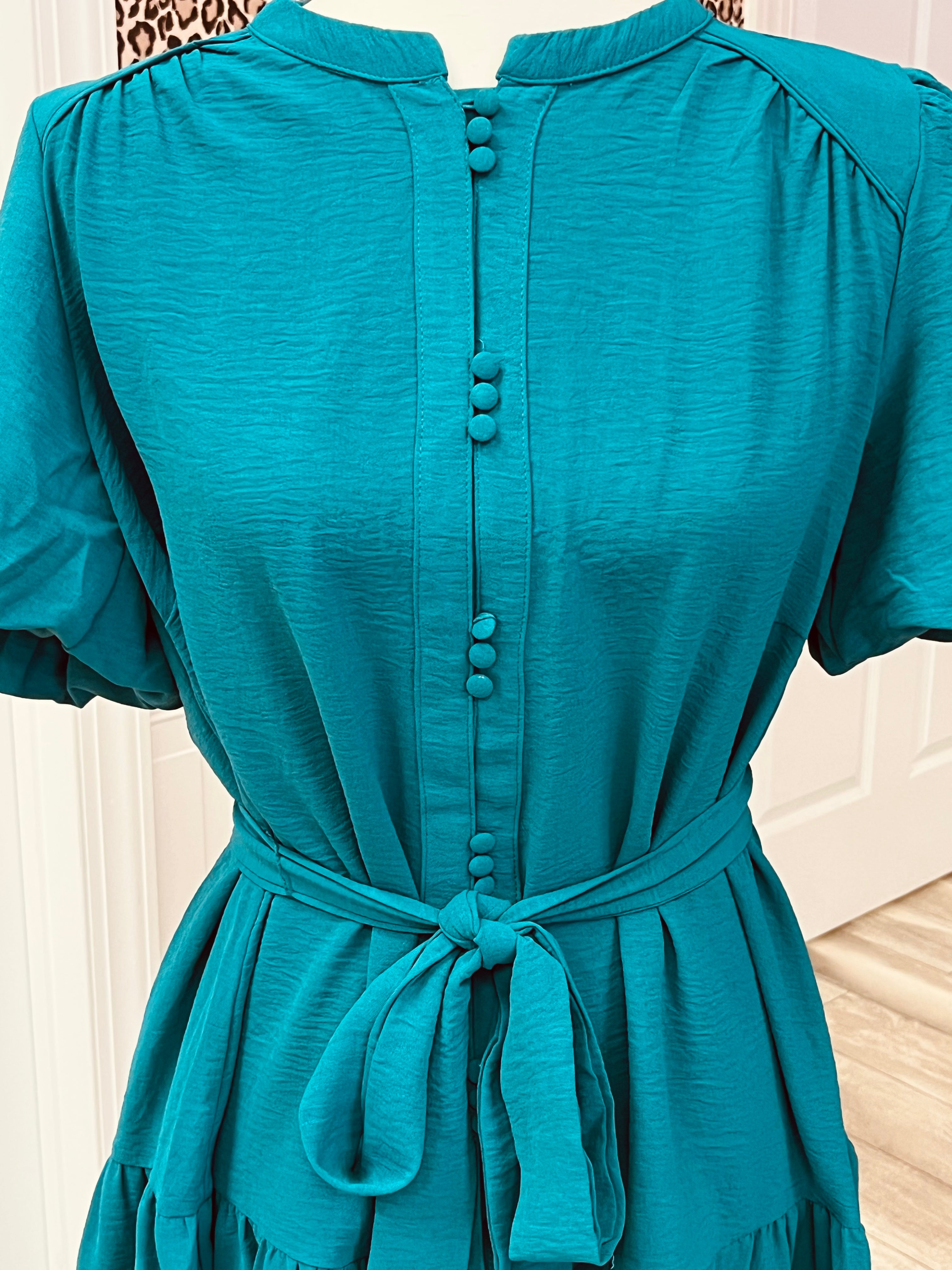 Women’s Umgee Dark Teal Button Down Dress