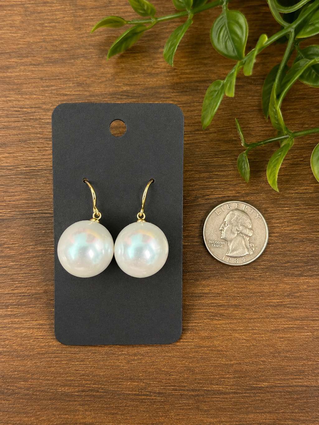 Opal Glow Pearl Large Earrings