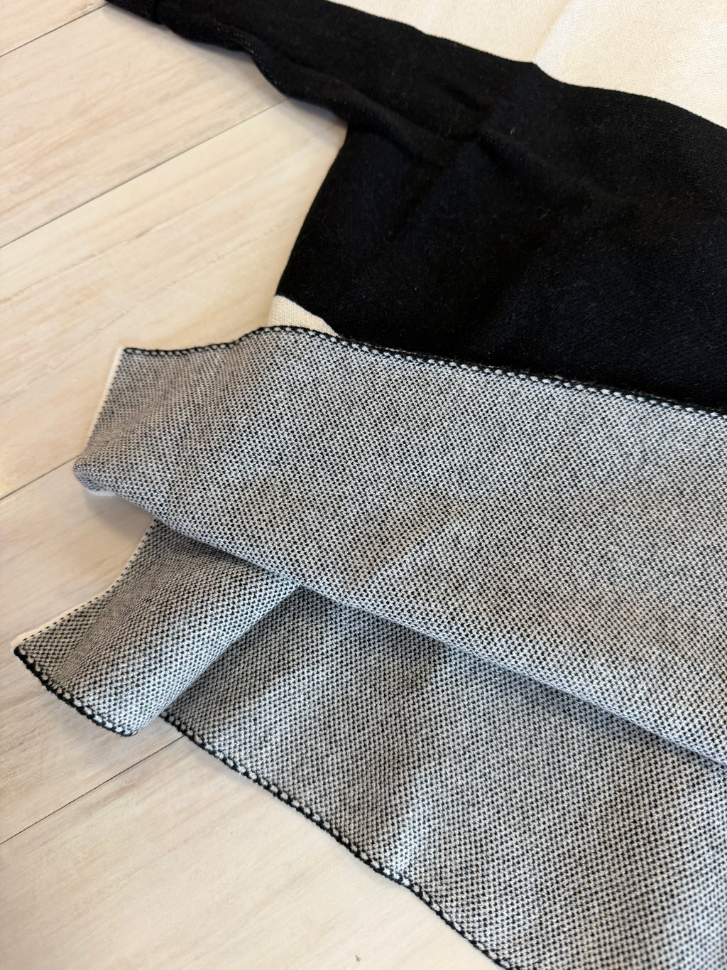 Black and Ivory Bliss Mock Sweater by Jodifl - True to Size