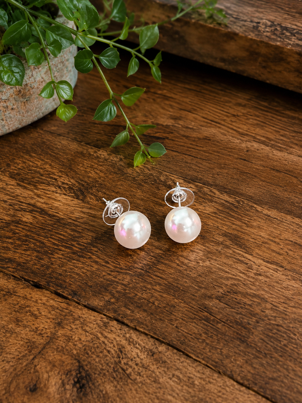 Large Pearl Stud Earrings