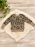 Cheetah Lace Sweater Top Womens by Evermmee
