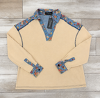 Evermmee Denim Floral Pullover Womens Top