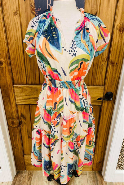 Women’s Multi Color Midi Dress - Mini Mee Boutique