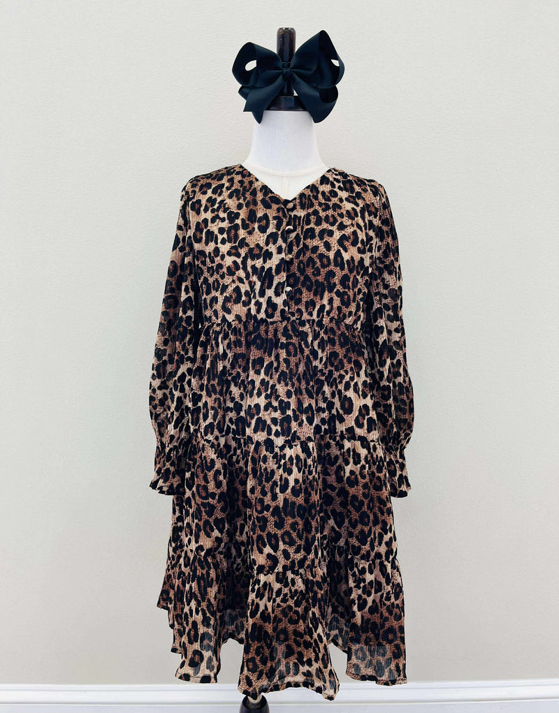 Hayden Girls Cheetah Ruffle Dress