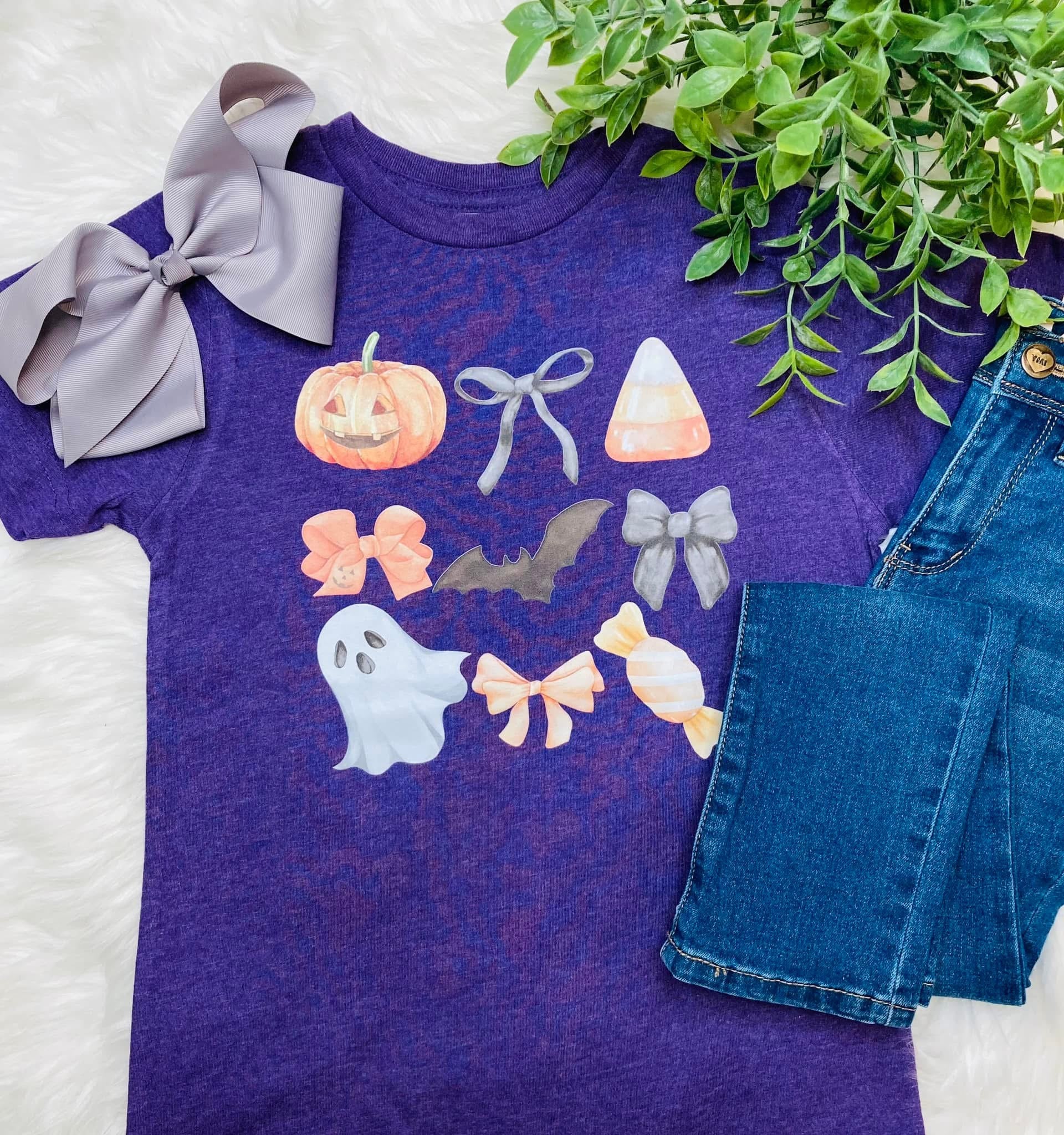 Girl’s Purple Halloween Tee