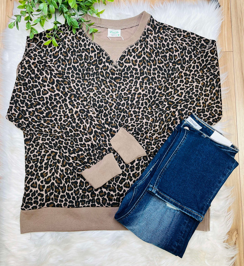 Leopard Print Pullover Top