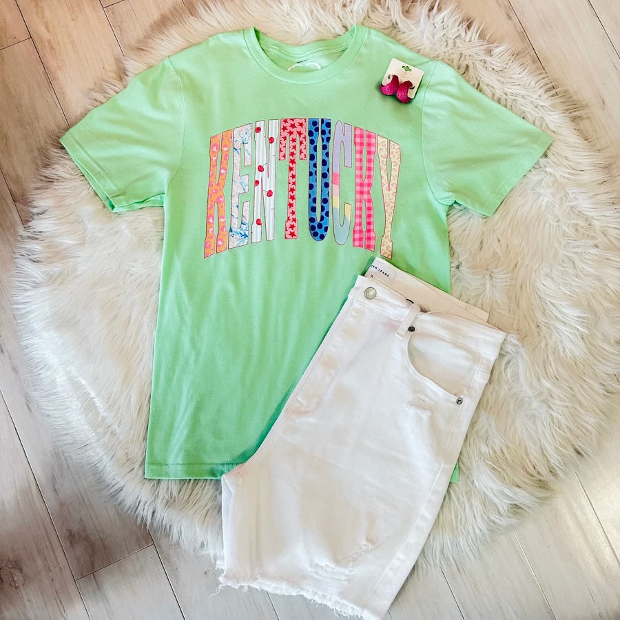 Women’s mint pattern Kentucky Graphic Tee