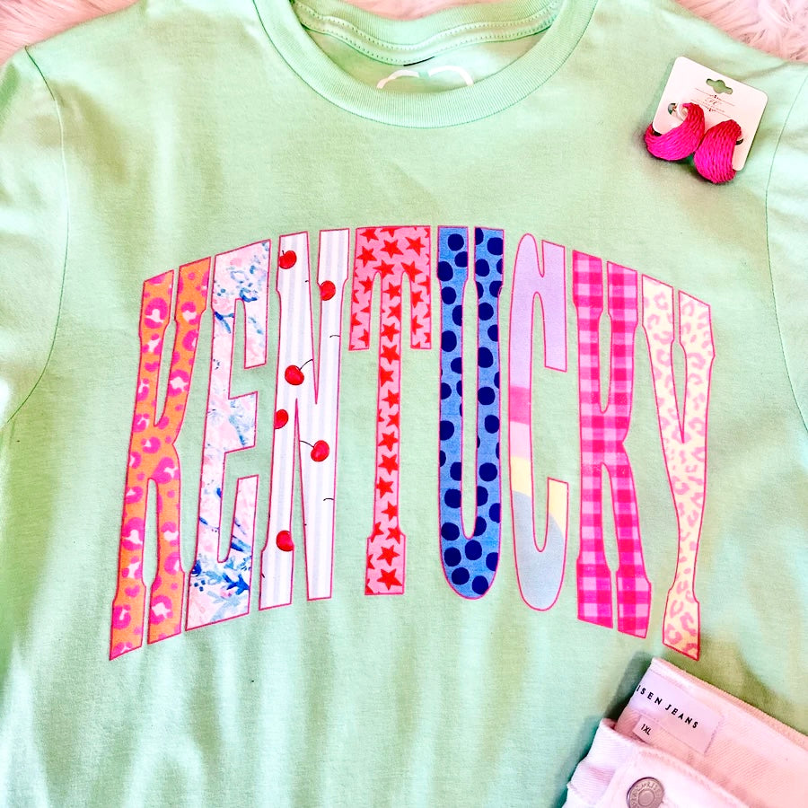 Women’s mint pattern Kentucky Graphic Tee