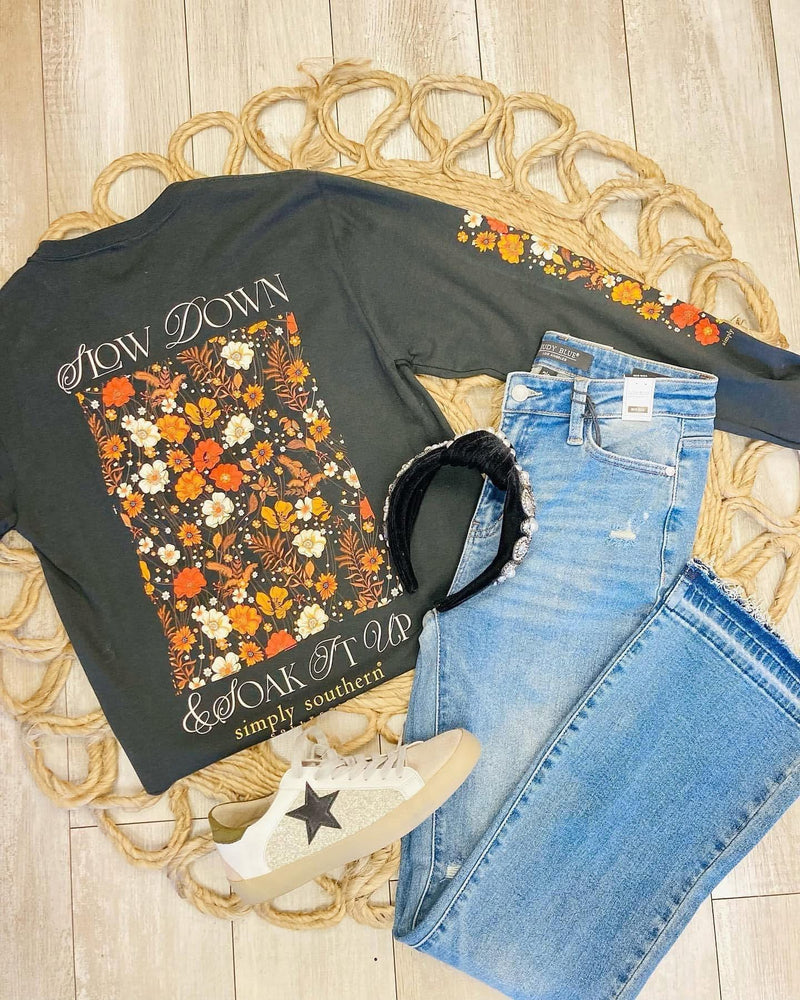 Women’s Simply Southern “Slow Down Soak It Up” Long Sleeve - Mini Mee Boutique