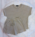 Women’s Evermmee Tan Stripe Short Set