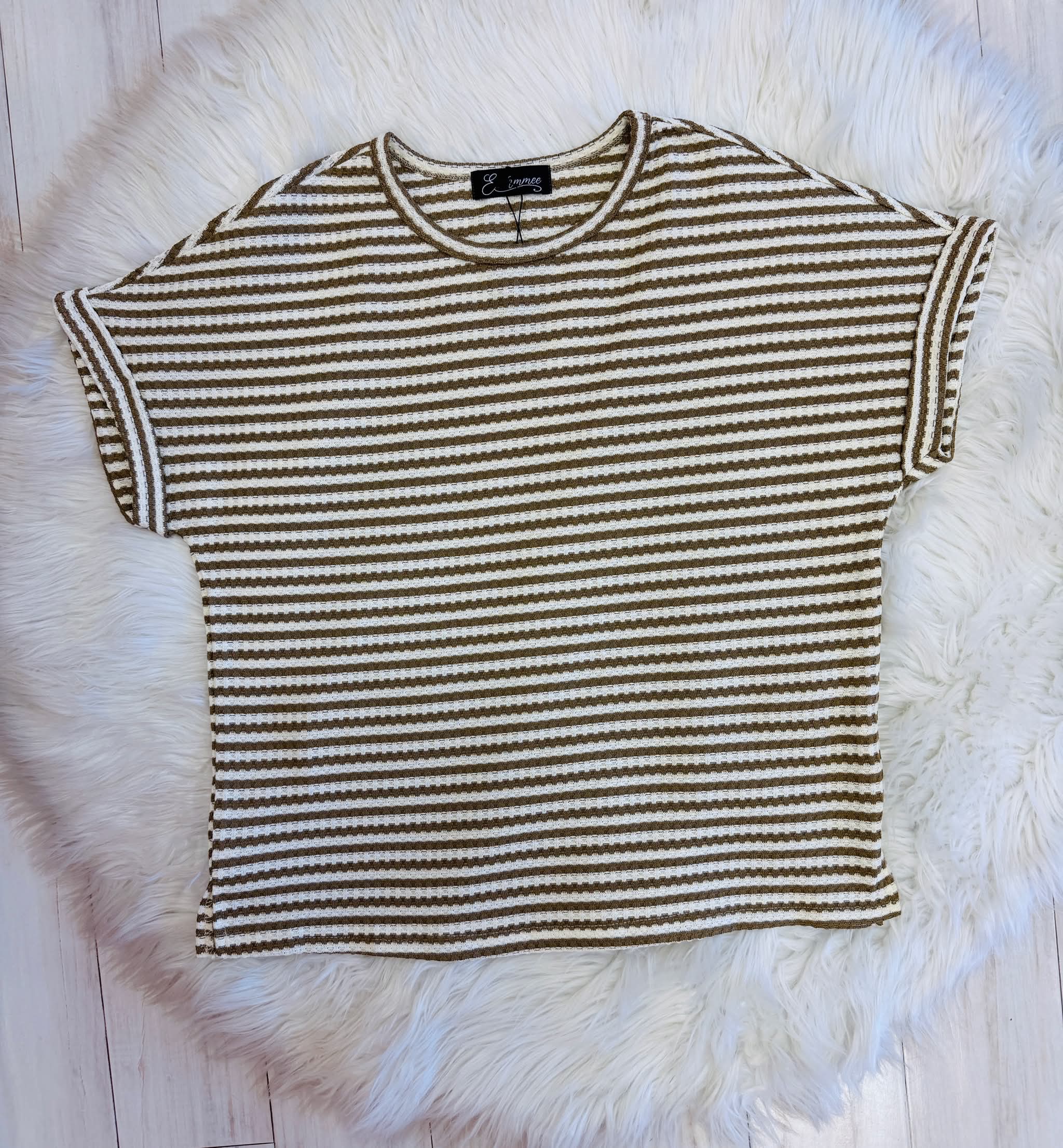 Women’s Evermmee Tan Stripe Short Set