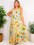 Summer Sweetness Fruit Midi Dress SS Women's