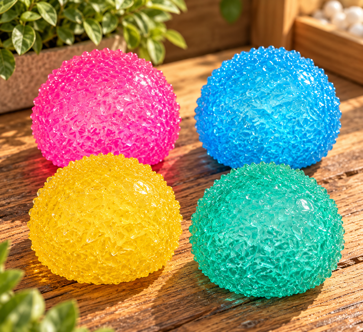 Sugar Texture Ball Squishy Toy Ages 3+ Gel Filled